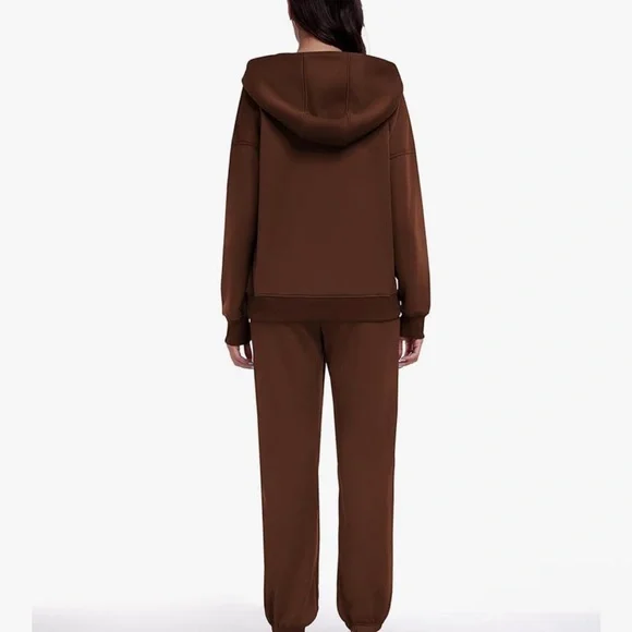Brown Women's Hoodie and Pants Set - Picture 2 of 5